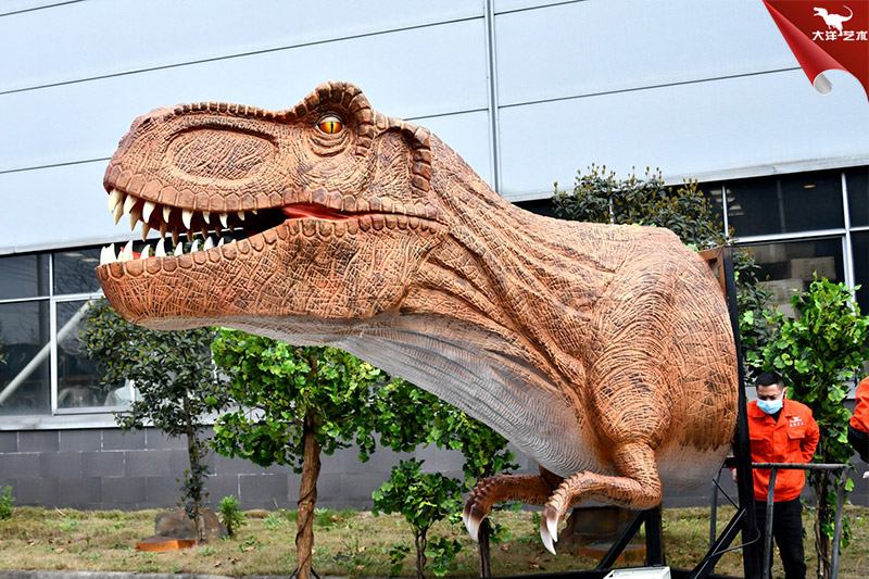 仿真霸王龙龙头，大型恐龙模型