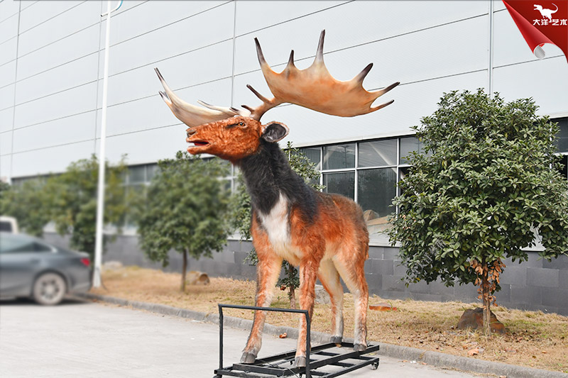 爱尔兰大角鹿 1:1手工制作仿真动物模型